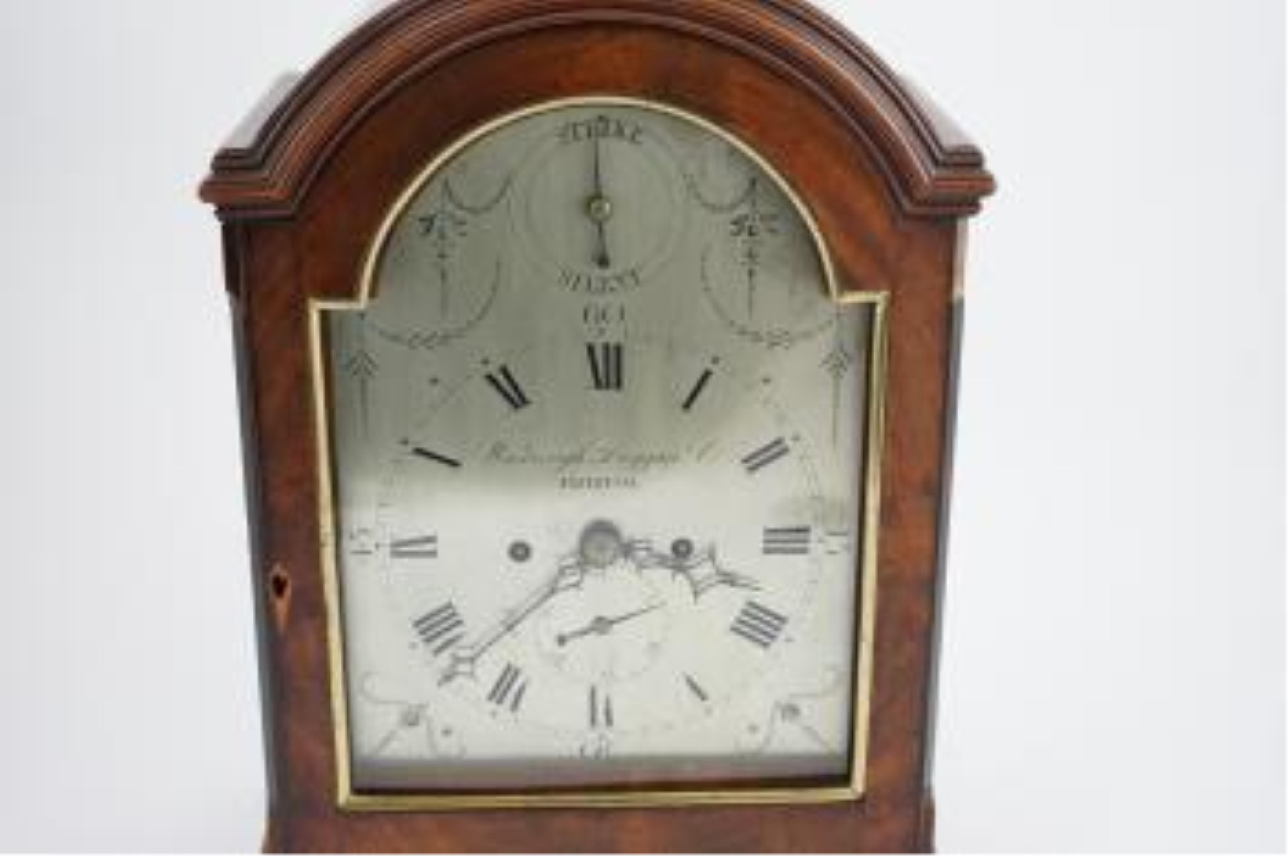 Wasbrough Duggan & Co. Bristol. A George III mahogany eight day hour repeating bracket clock